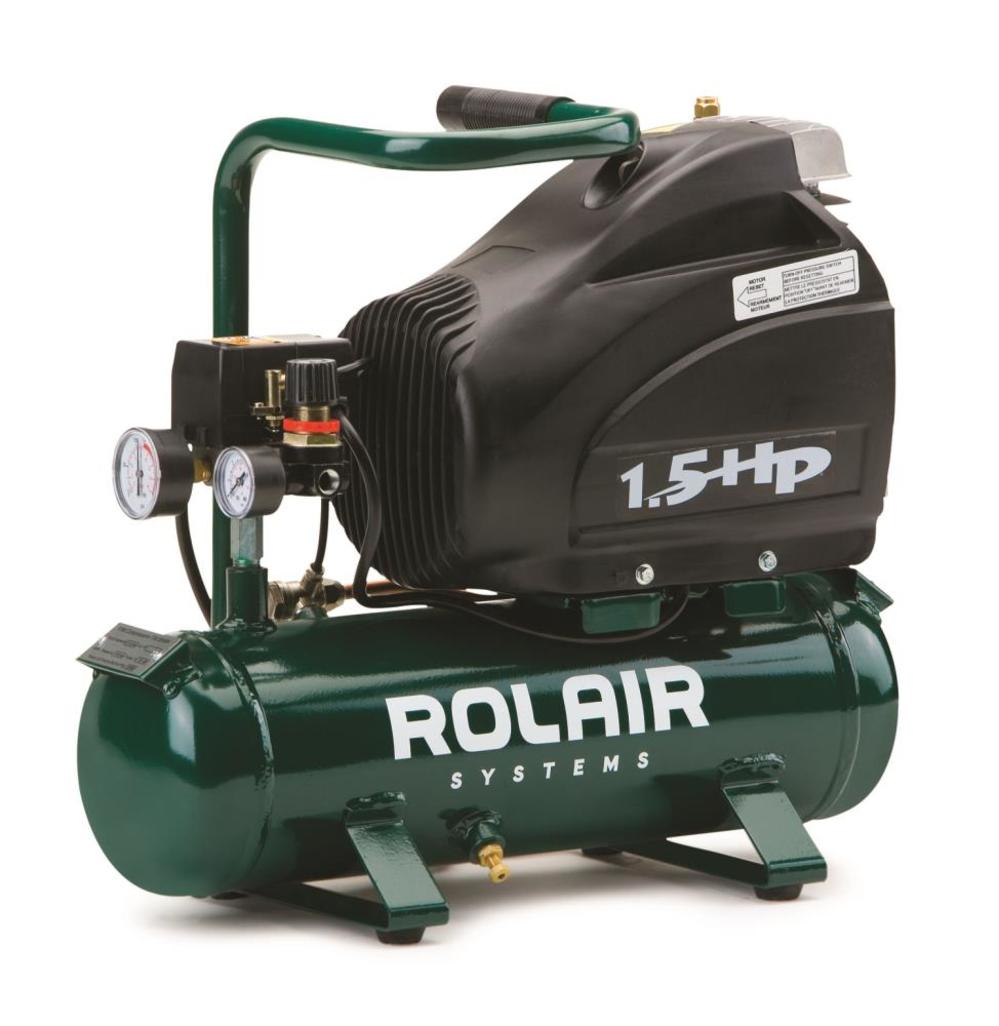 Rolair 1.5 HP (115V) 4 CFM90PSI 2.5 Gall Hot-Dog Compressor - Flockneti