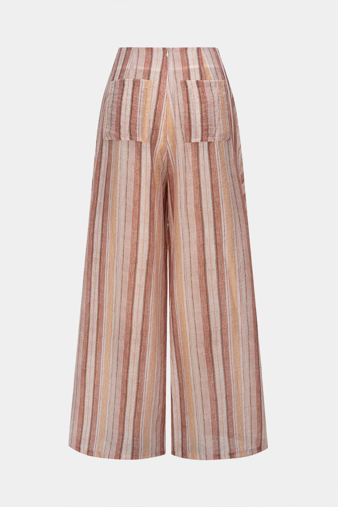 Stripes Print Tie Up Wide Leg Pants - Flockneti