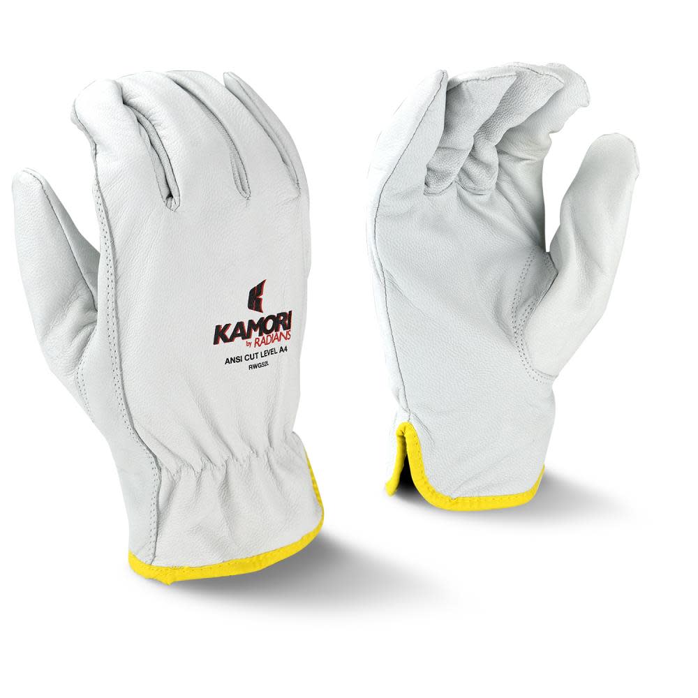 Radians KAMORI Goat Driver Cut Protection Level A4 Work Glove with Aramid Lining Small – with Hang Tag - Flockneti