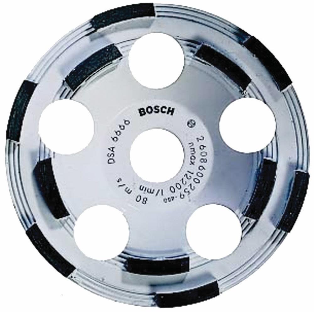 Bosch 5 In. Double Row Segmented Diamond Cup Wheel for Concrete - Flockneti