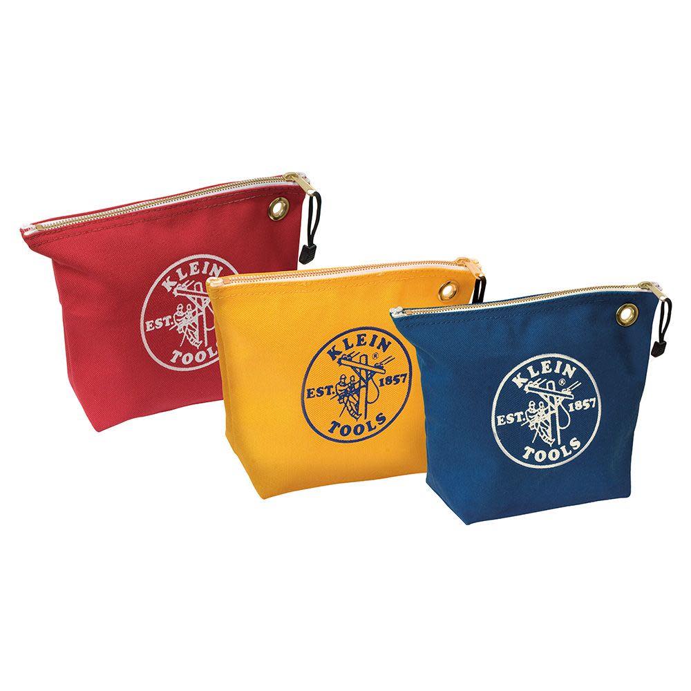 Klein Tools Assorted Canvas Zipper Bags 3-pack - Flockneti