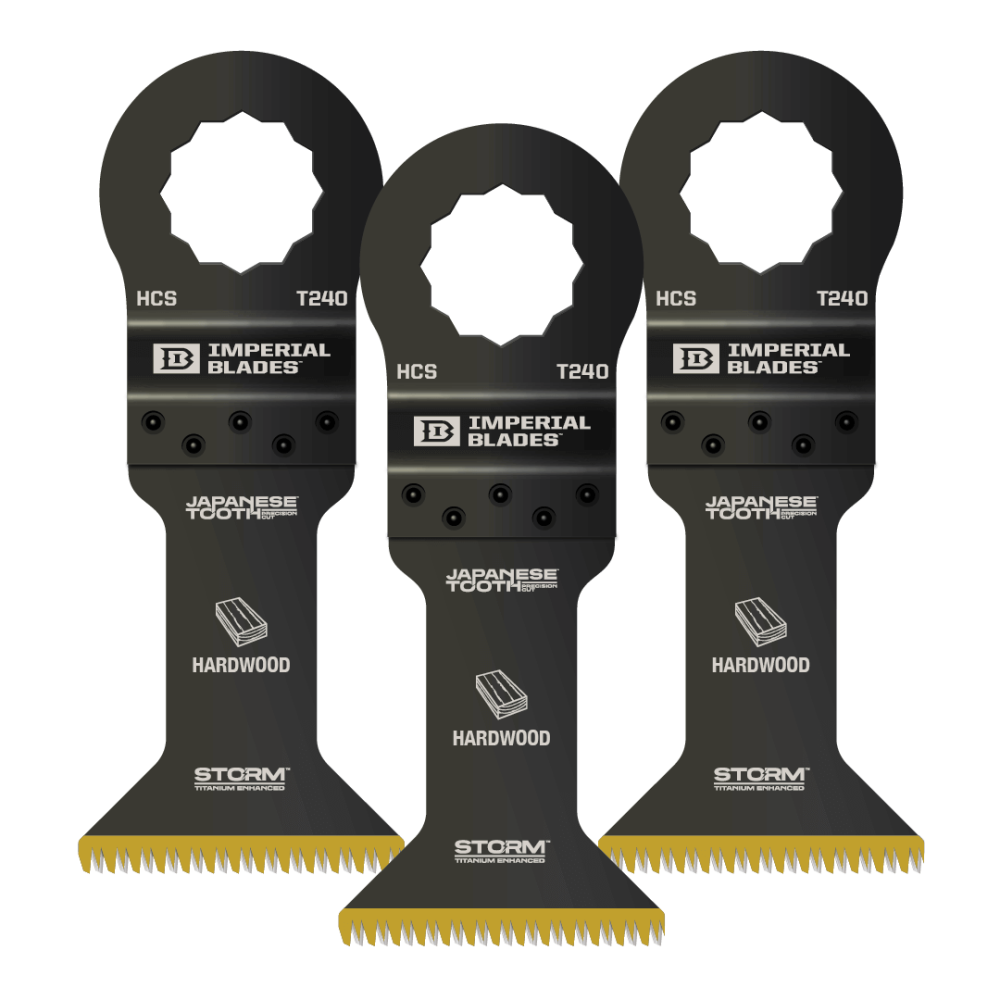 Imperial Blades SuperCut 1-3/4″ Japanese Tooth Storm Titanium Hardwood Blade 3PC - Flockneti