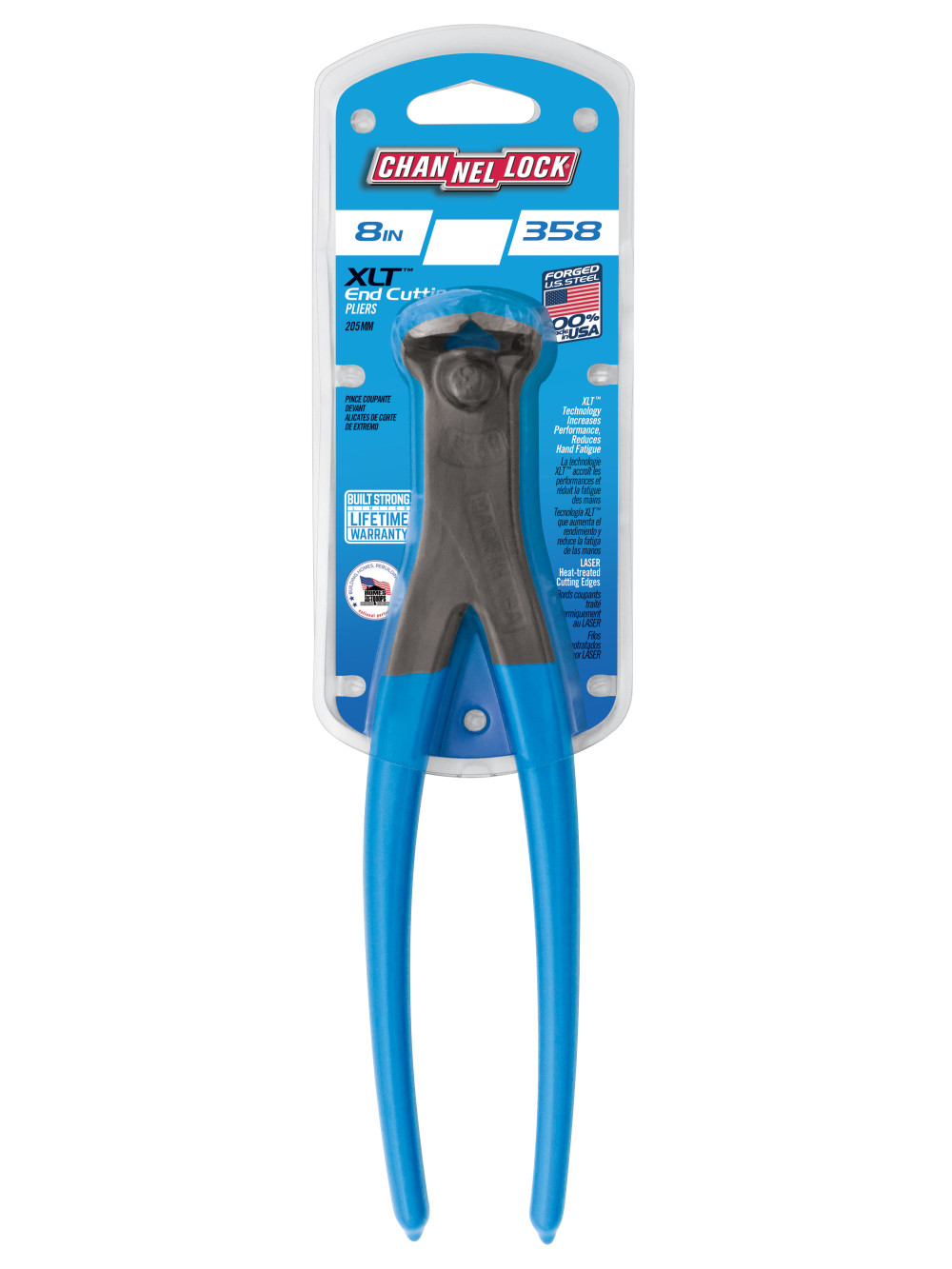 Channellock 8″ XLT End Cutter Nippers Xtreme Leverage Technology - Flockneti