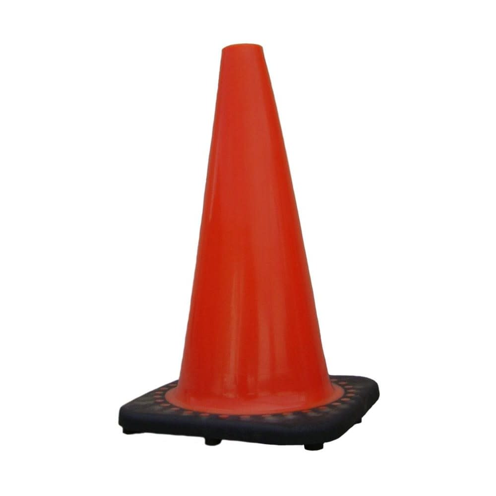 Vizcon Fluorescent Orange 28″ TrafFix PVC Cone with No Collar - Flockneti