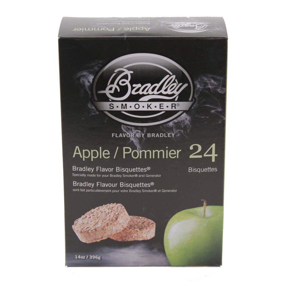 Bradley Smoker 24-Pack Apple Bisquettes - Flockneti