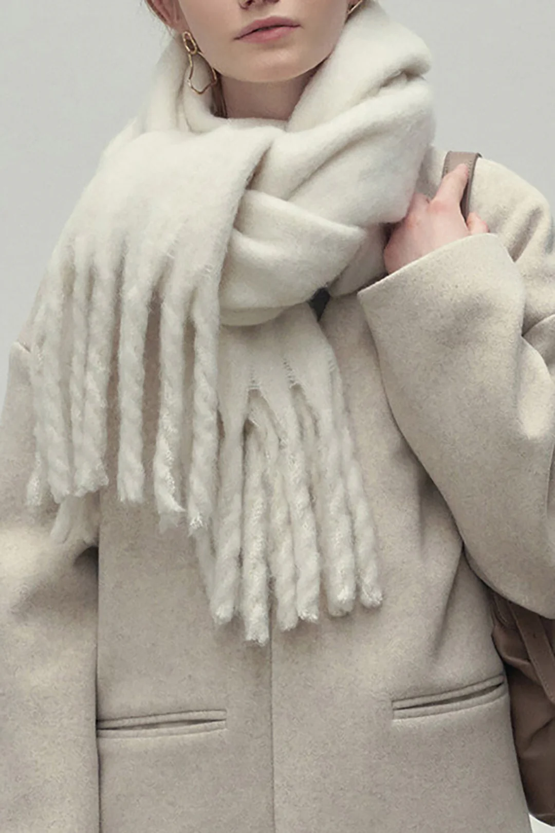 Imitation Cashmere Fringe Scarf - Flockneti