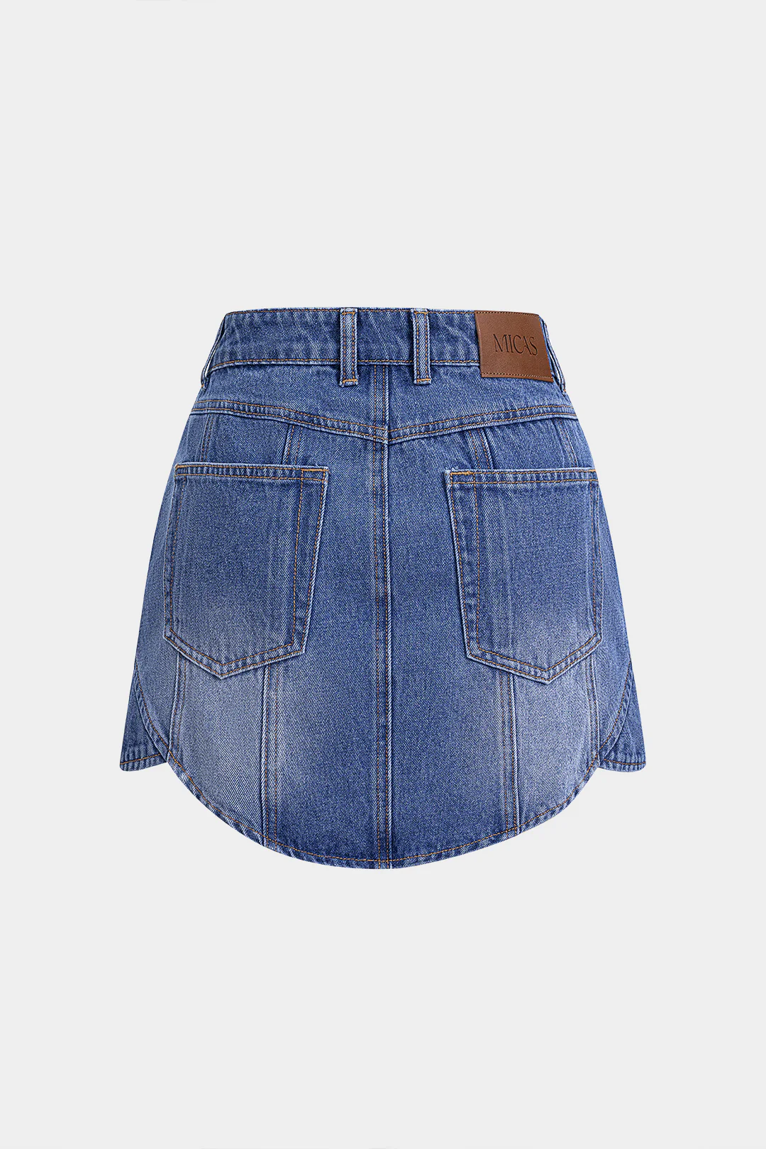 Denim Seamdetail Skirt - Flockneti