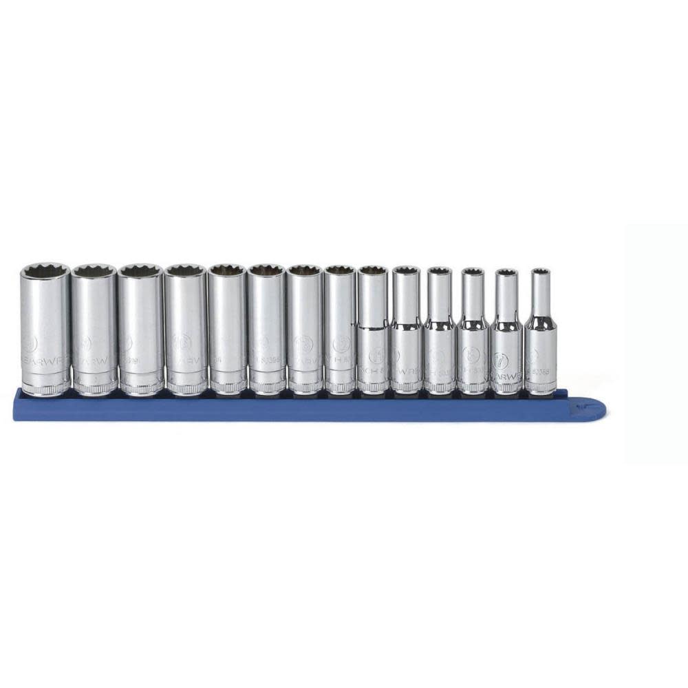 GEARWRENCH 14 Pc 3/8″ Drive 12 Point Deep Metric Socket Set - Flockneti