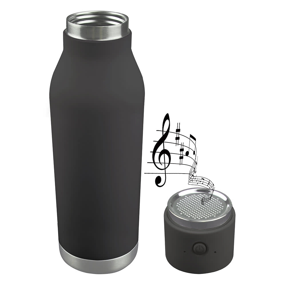 Asobu Bottle 17oz Insulated Bluetooth Black - Flockneti