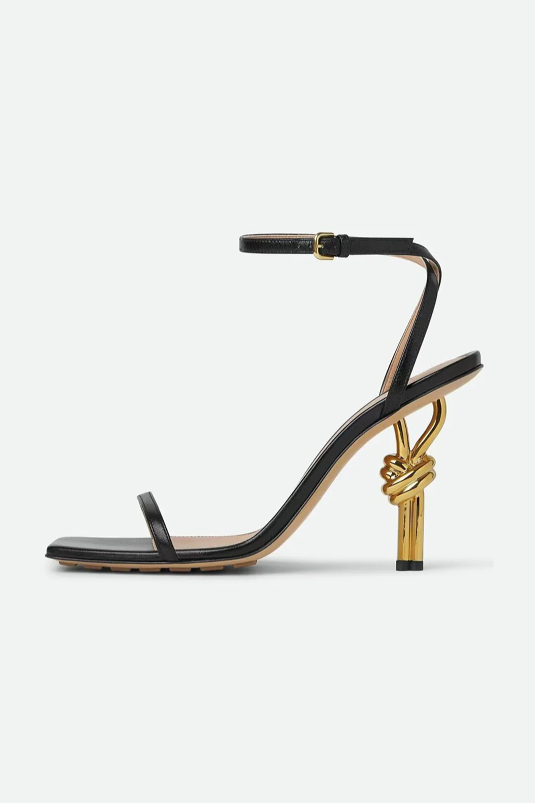 Metallic Almond Toe Heels - Flockneti