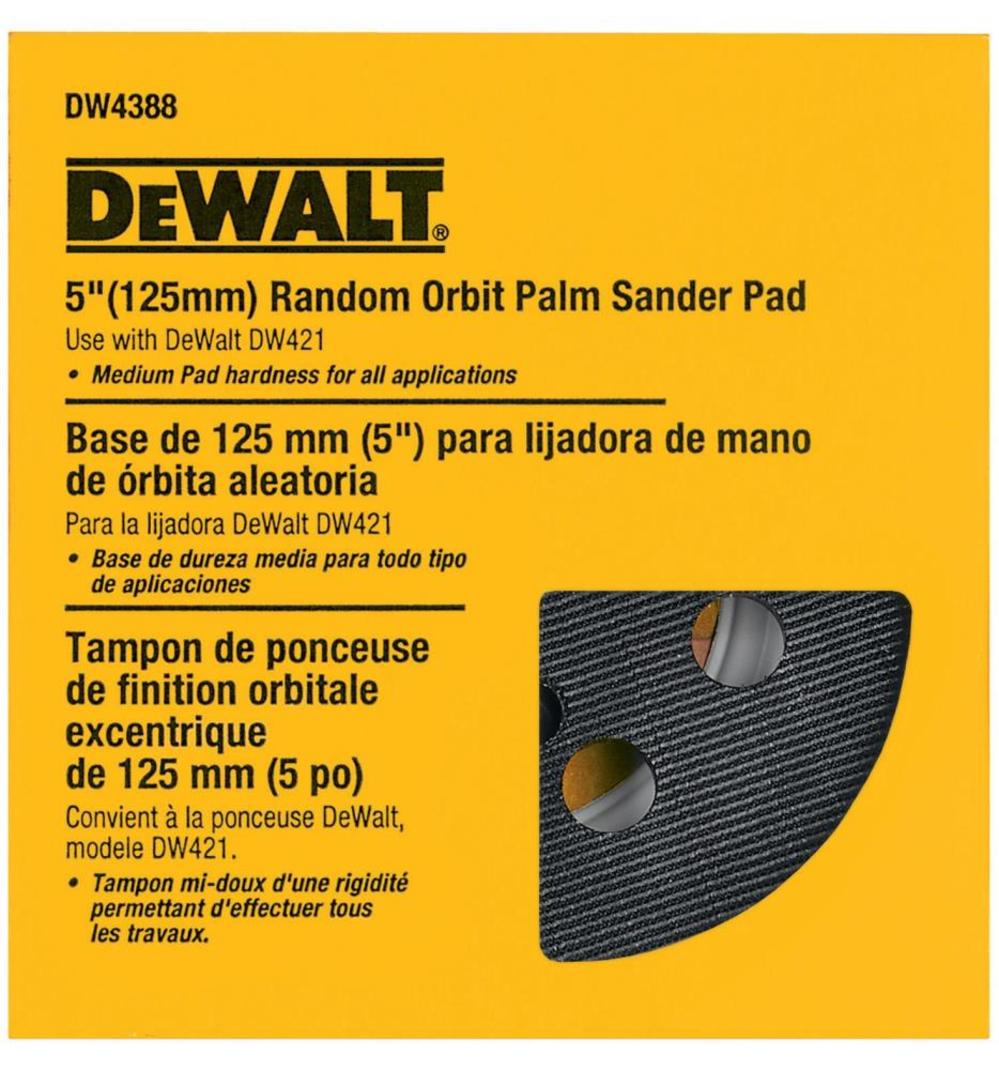 DEWALT 5-in 8-Hole Hook and Loop Pad - Flockneti