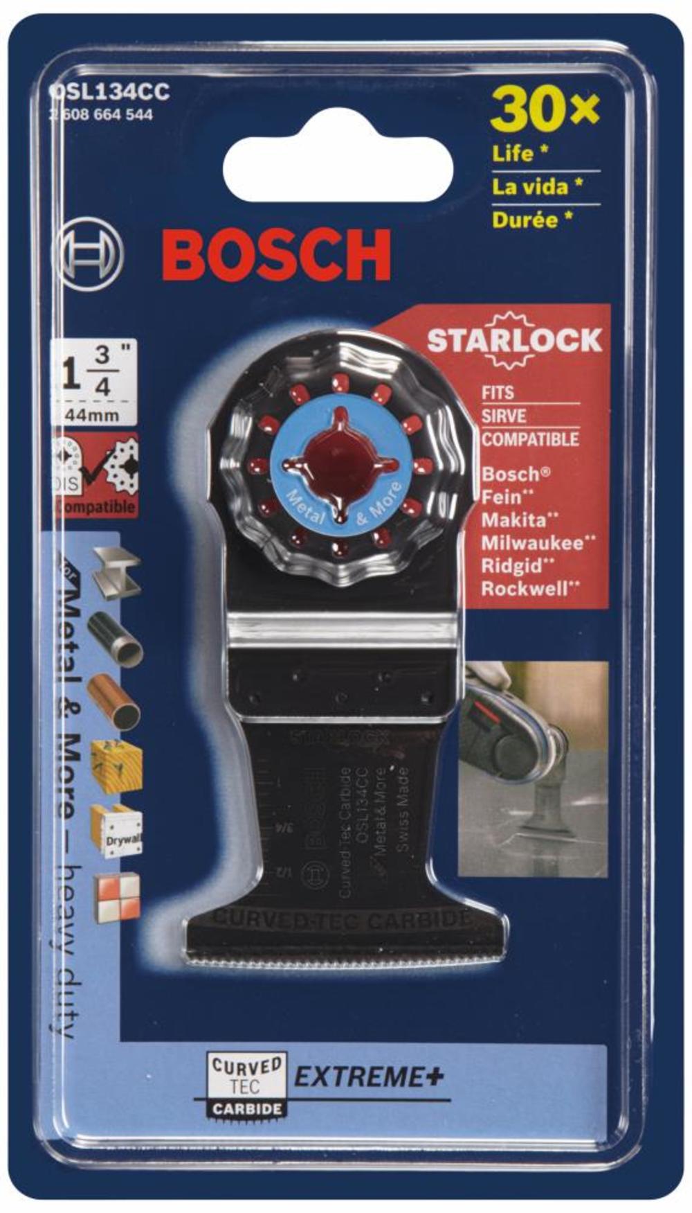 Bosch 1-3/4 In. Starlock Oscillating Multi-Tool Curved-tec Carbide Extreme Plunge Blade - Flockneti
