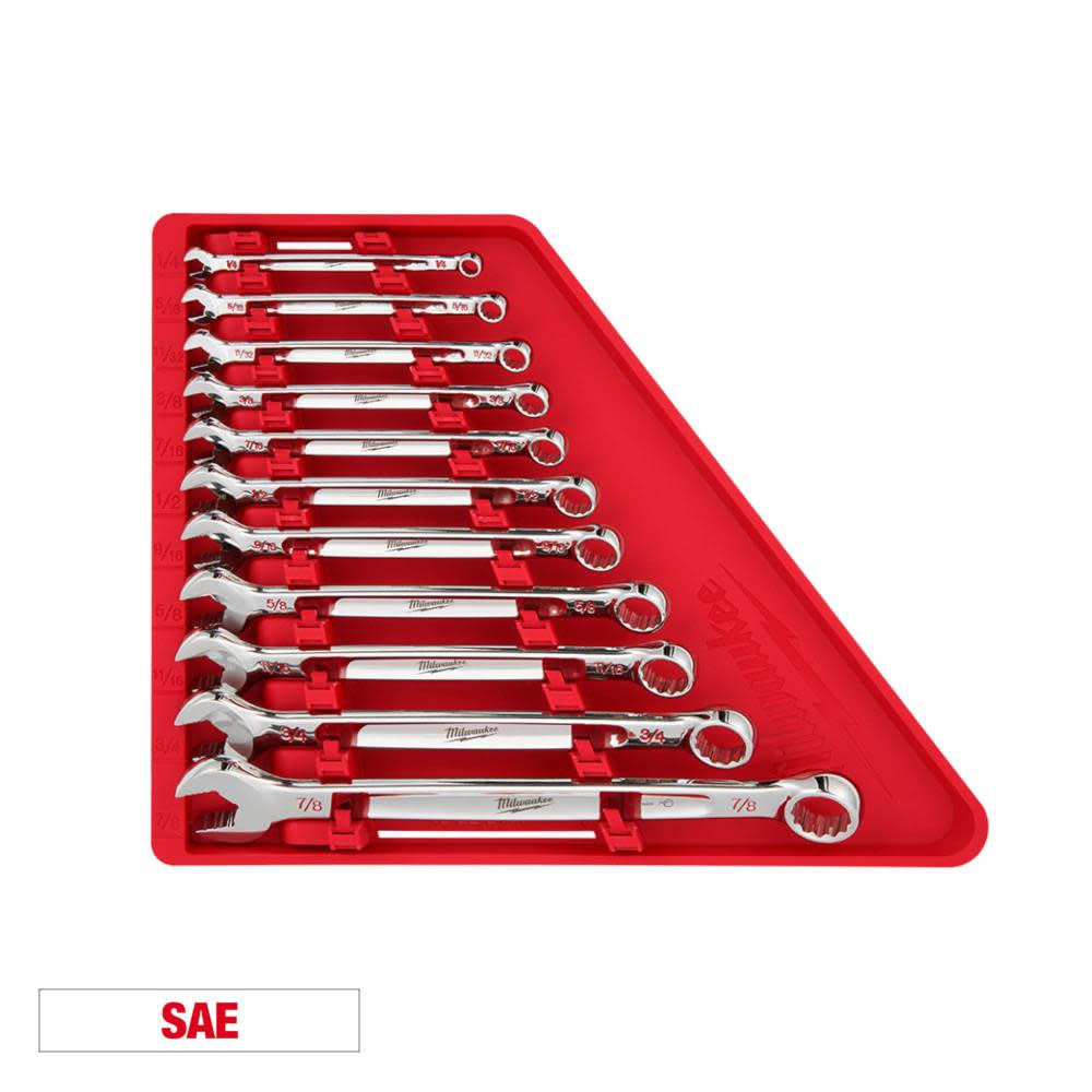 Milwaukee SAE Combination Wrench 11pc Set - Flockneti