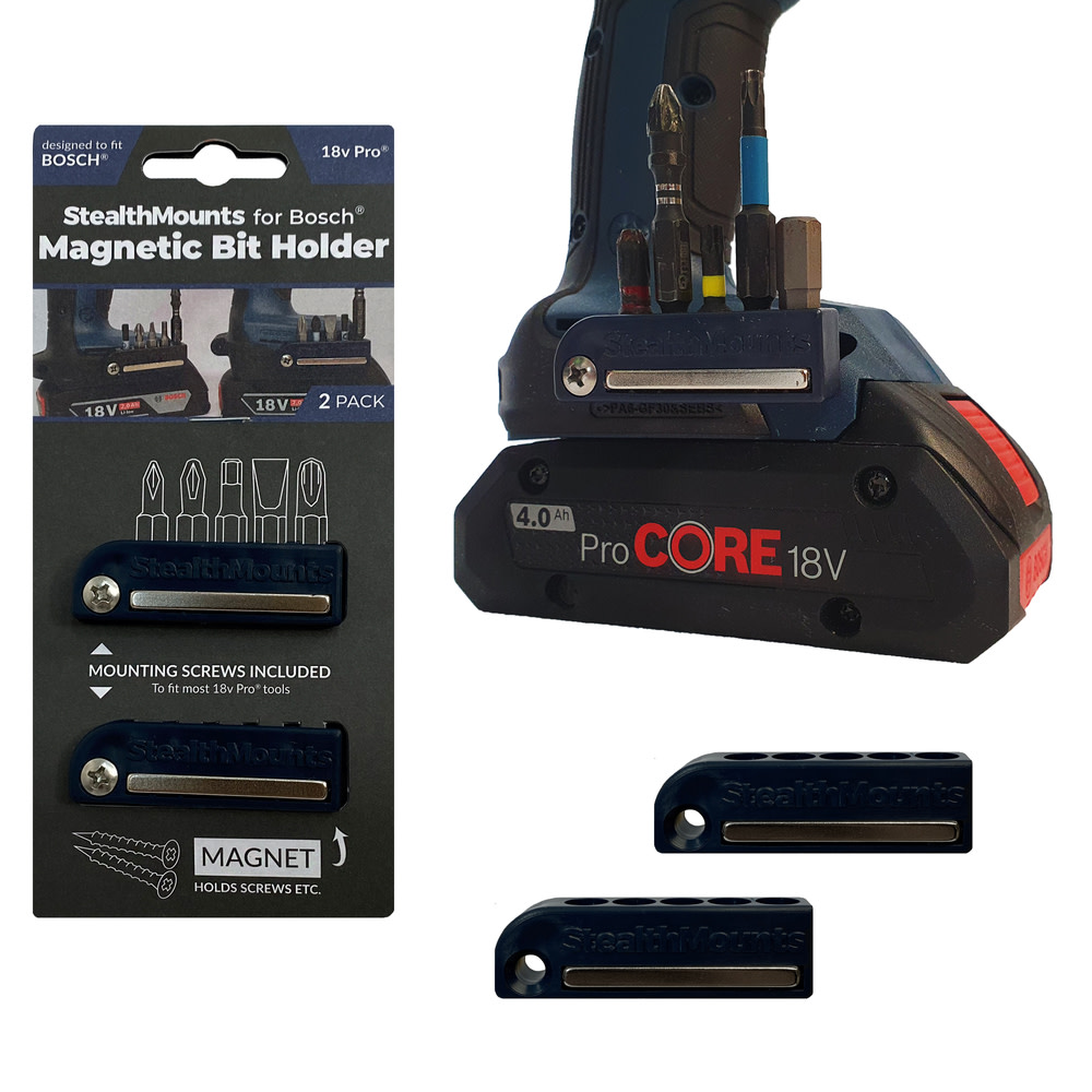 Stealthmounts BLUE Bit Holder for Bosch 2pk - Flockneti