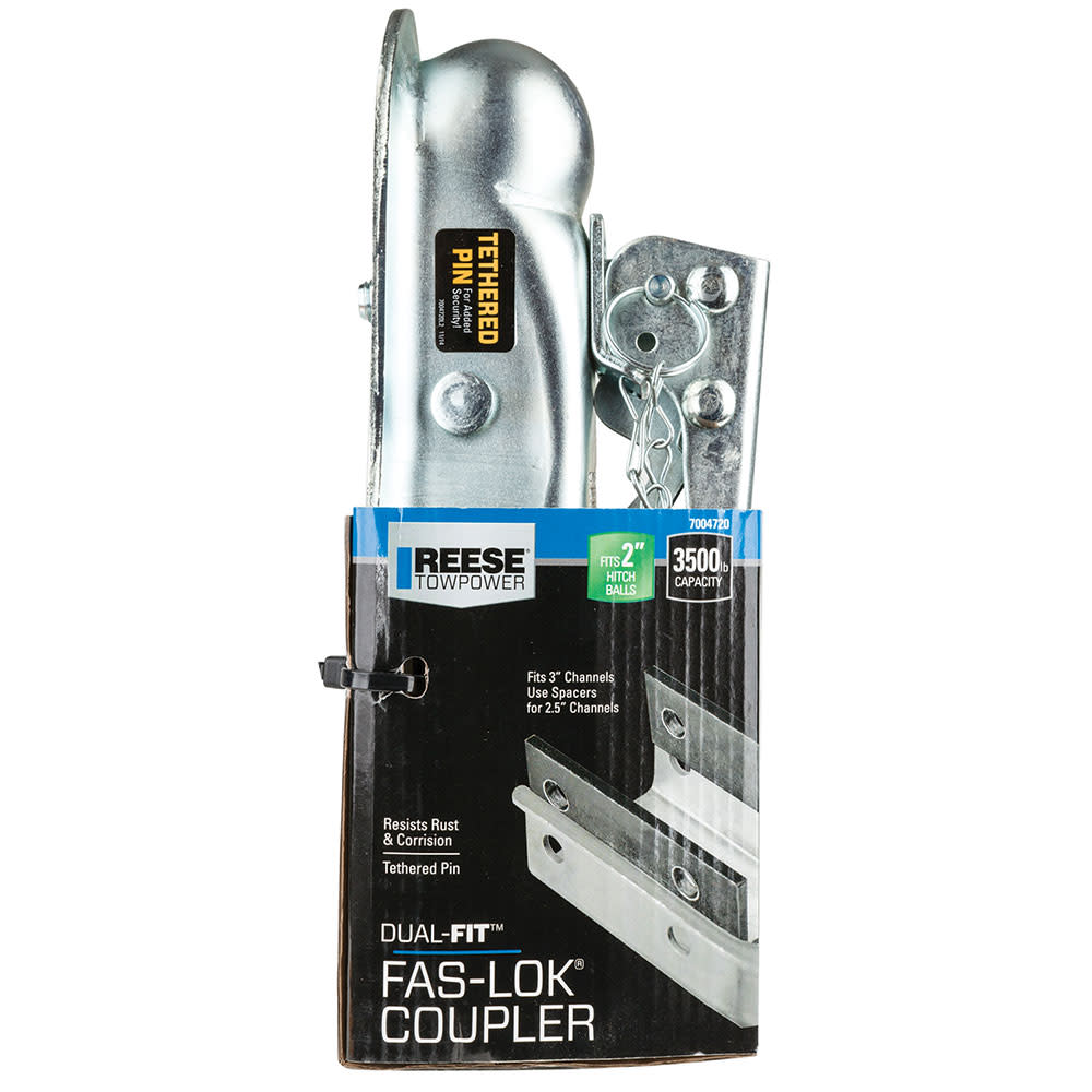 Reese Dual Fit Fas Lok 2″ 3500 lbs Class II Straight Coupler - Flockneti