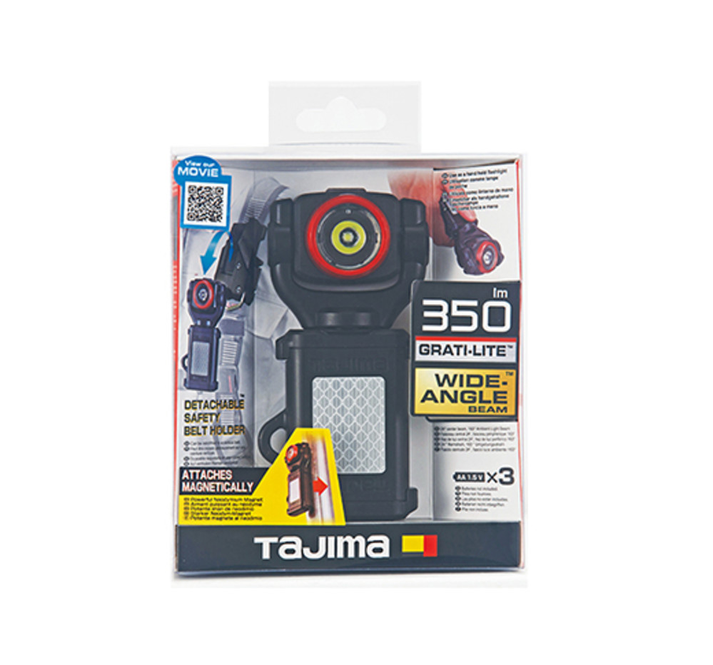 Tajima GRATI-LITE Detachable Worklight with Belt Holder 350 lm - Flockneti