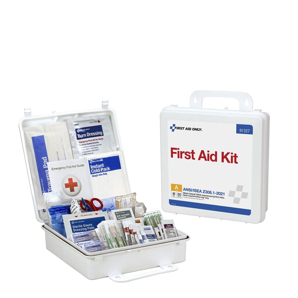 First Aid Only First Aid Kit 50 Person Plastic Case ANSI Portable - Flockneti