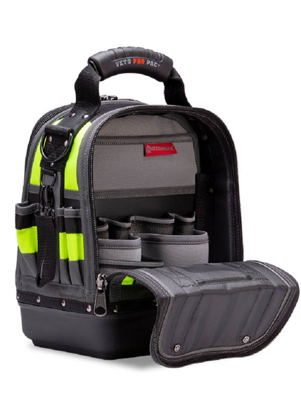Veto Pro Pac Tech Tool Bag Compact/Tall Hi Viz Yellow - Flockneti