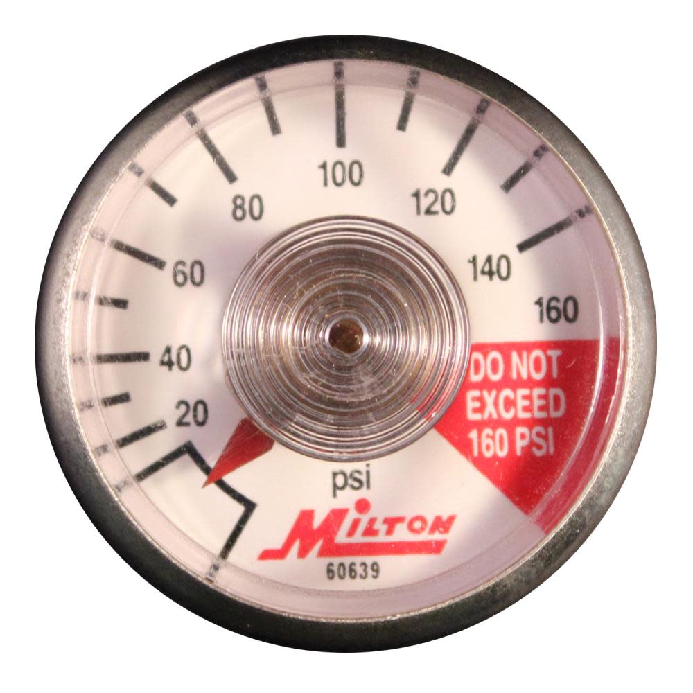 Milton 638-7 1/8″ NPT Center Back Mount Pressure Gauge - Flockneti