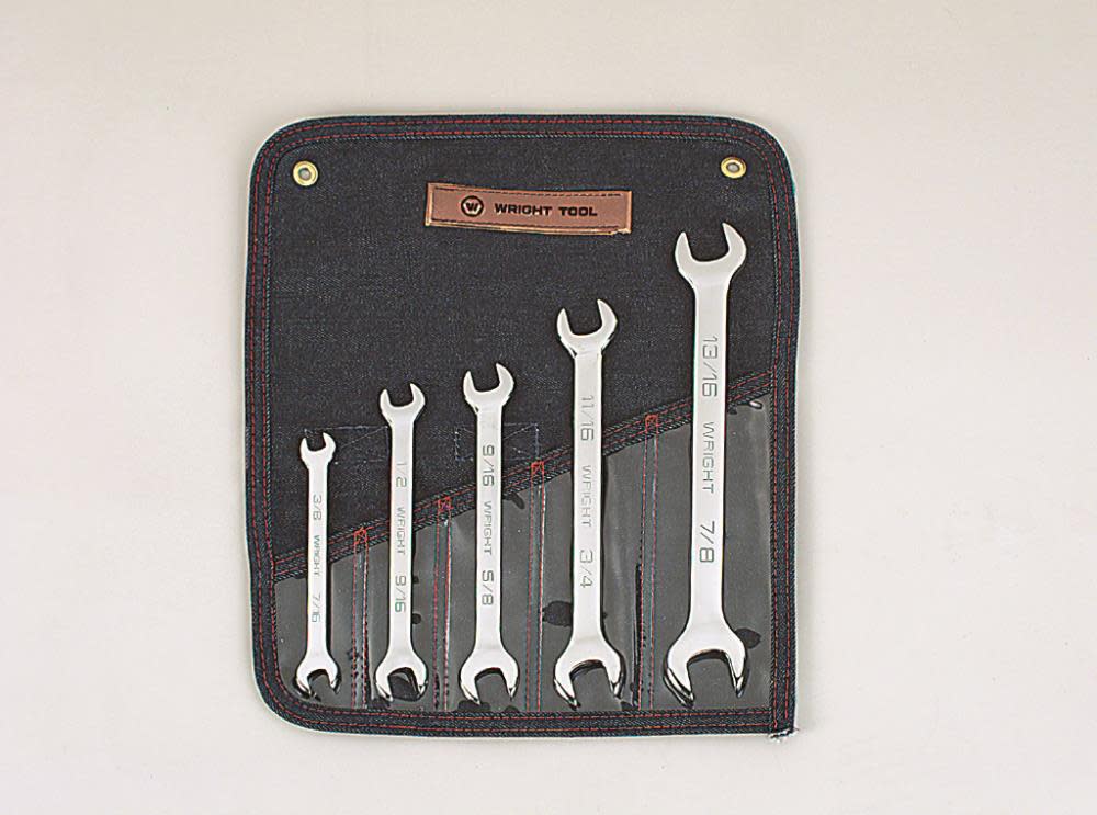 Wright Tool 5 pc. Open End Wrenches 3/8 In. to 7/8 In. - Flockneti