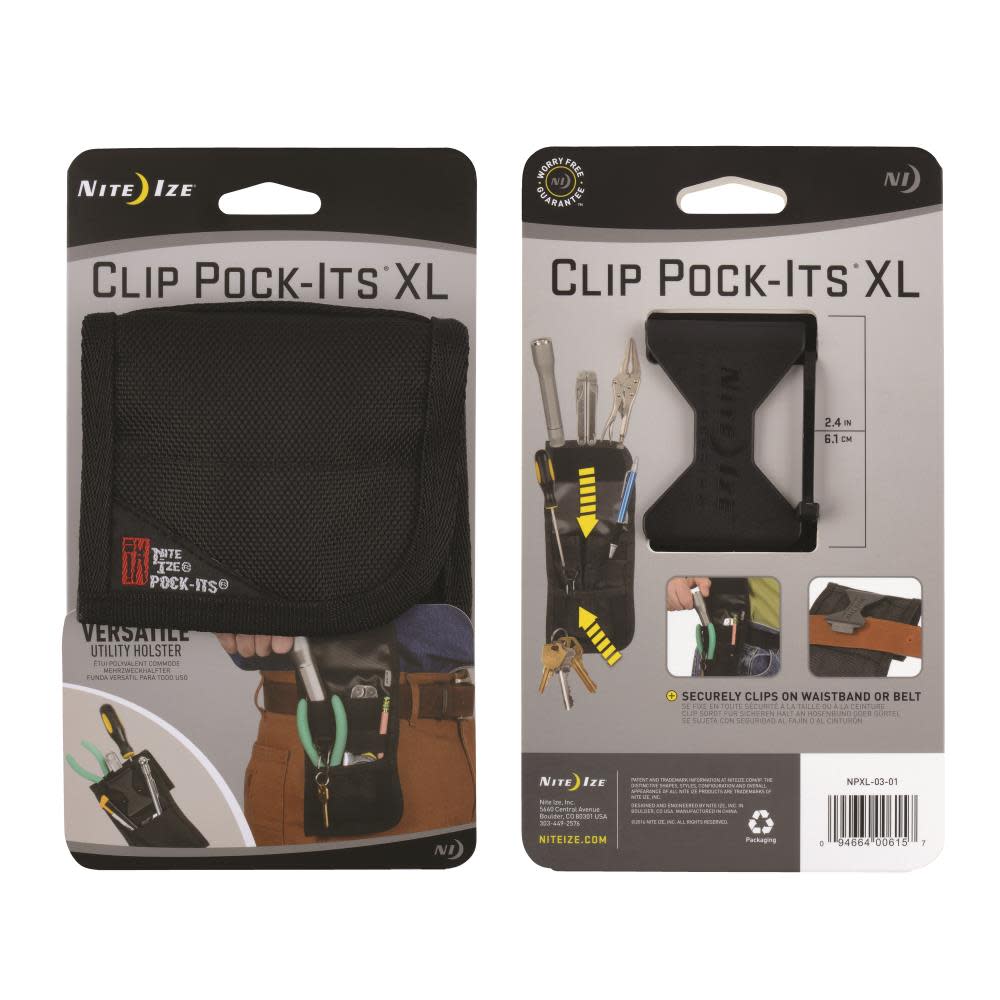 Nite Ize Clip Pock-Its XL Utility Holster – NPXL-03-01 - Flockneti