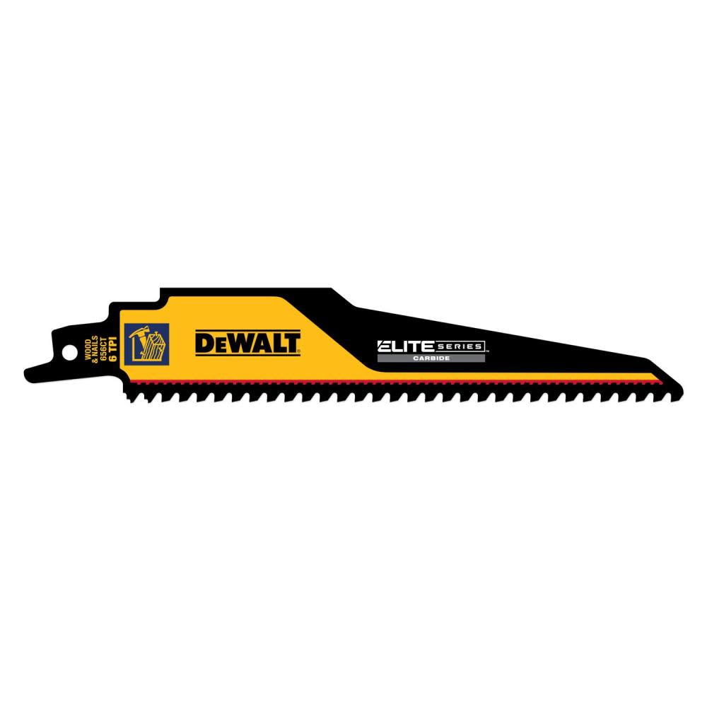 DEWALT ELITE SERIES Reciprocating Saw Blade 3pk Carbide Tipped 6″ 6 TPI Demolition - Flockneti