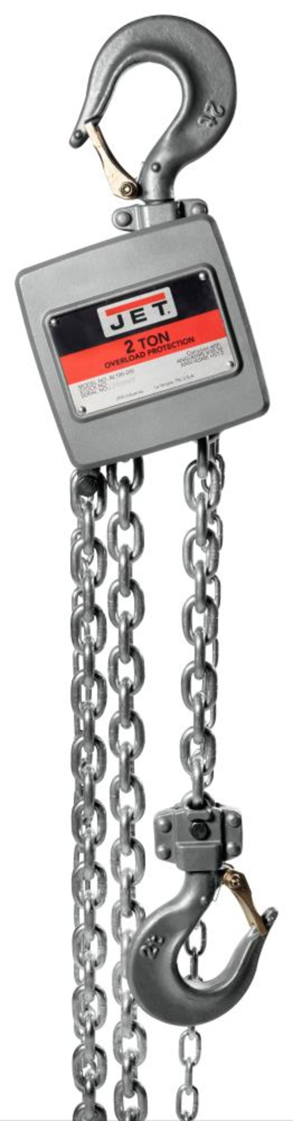 JET AL100-200-15 2 Ton Hand Chain Hoist with 15′ of Lift - Flockneti