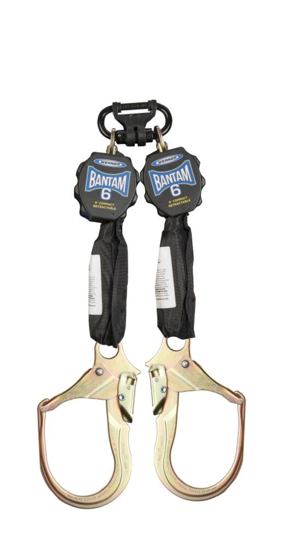 Werner 6 Ft. Bantam Twinleg Self-Retracting Lifeline with Steel Rebar - Flockneti