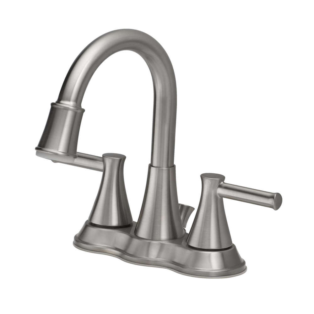 Oakbrook LED Bathroom Sink Faucet Two Handle Brushed Nickel - Flockneti