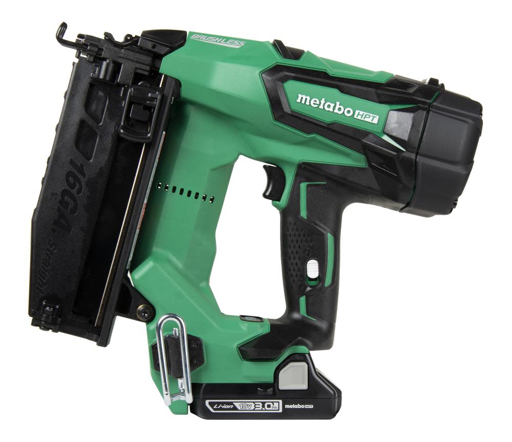 Metabo HPT 18V Brushless Li-ion 16 Gauge Straight Finish Nailer - Flockneti