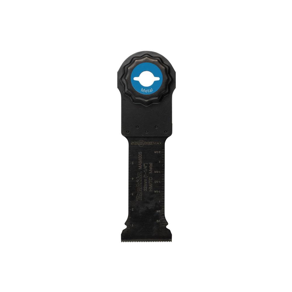 Makita StarlockMax Oscillating Multi Tool 1 1/4″ Hard Metal with Tungsten Carbide Teeth Plunge Cut Blade for Metal Cutting - Flockneti