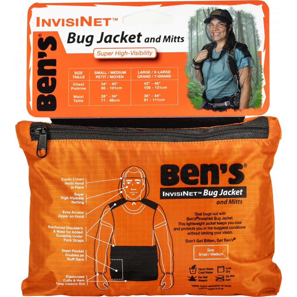 Bens InvisiNet Bug Jacket & Mitts – S/M - Flockneti