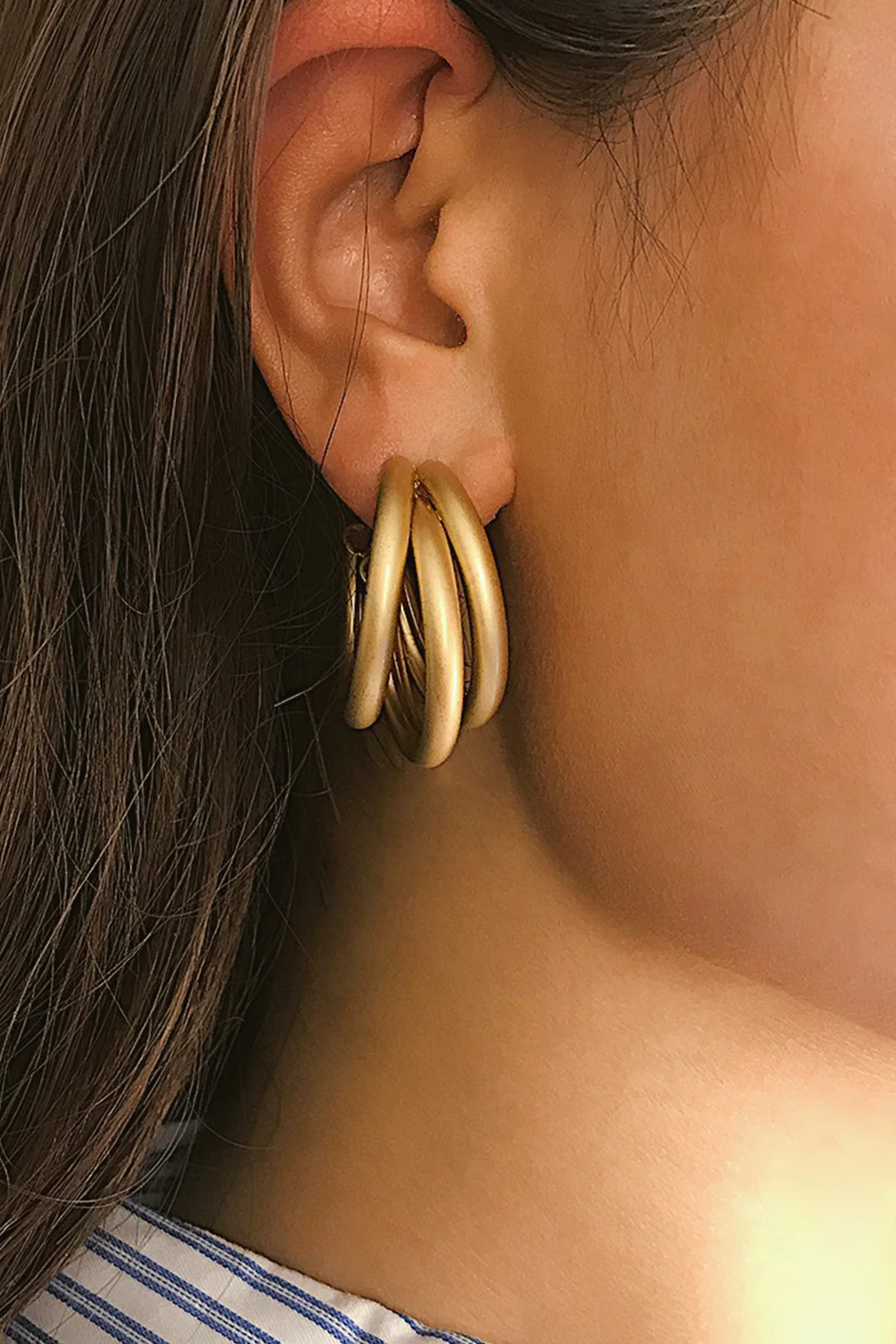 Irregular Metallic Geometric Earrings - Flockneti