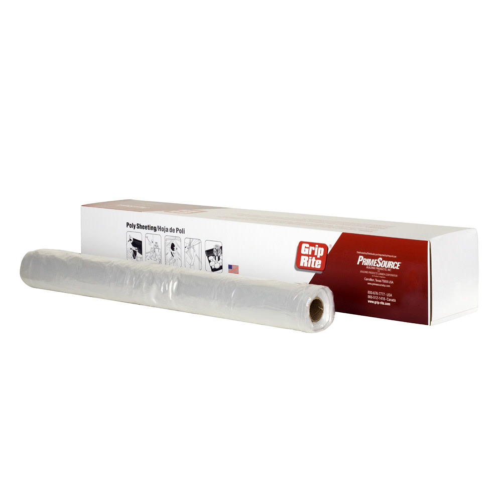 Grip Rite 10 mil 20 x 100 Clear Poly Sheeting - Flockneti