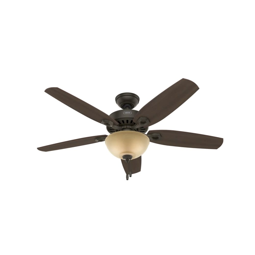 Hunter Fan Builder Deluxe Ceiling Fan 52″ Bronze Brazilian Cherry - Flockneti