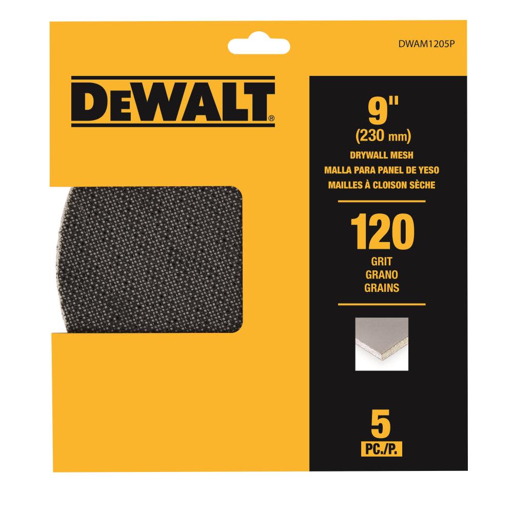 DEWALT 9″ Sanding Mesh 120x 5pk - Flockneti
