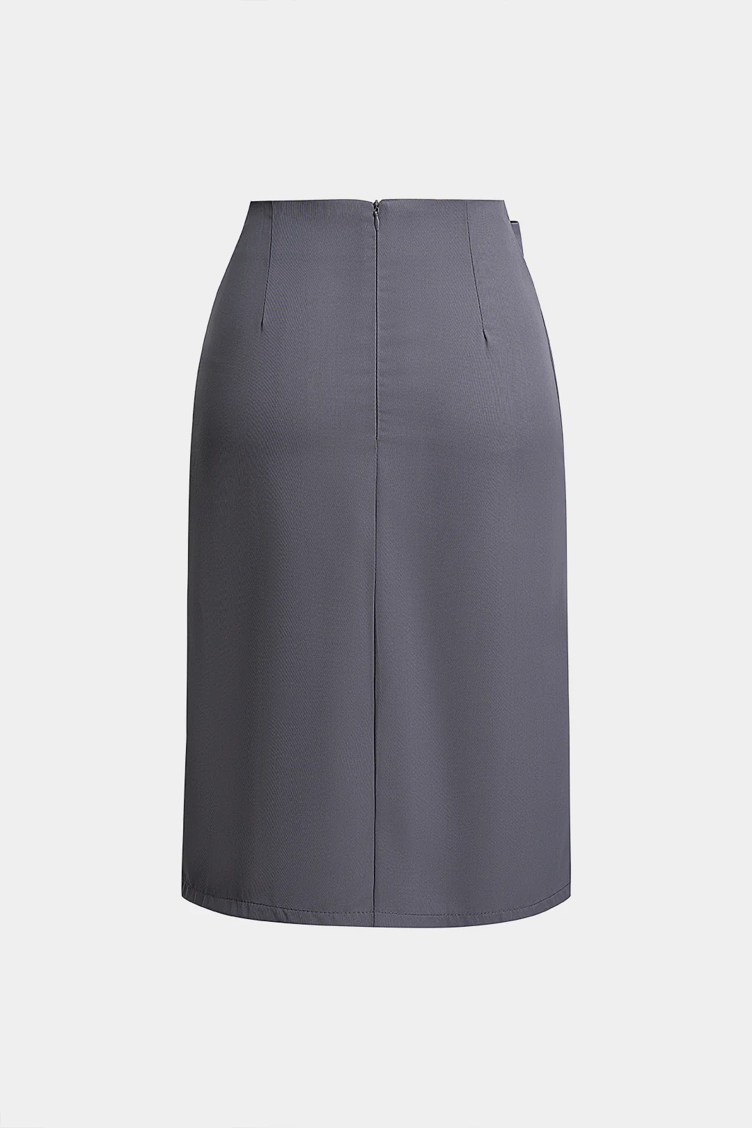 Asymmetrical Ruched Zipper Strappy Split Skirt - Flockneti
