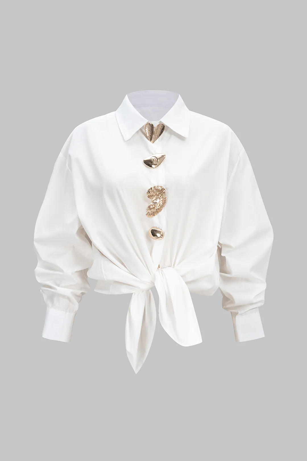 Metallic Decor Long-Sleeve Shirt - Flockneti