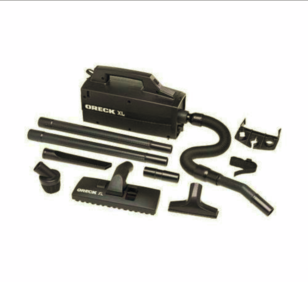 Oreck Black Deluxe Canister Vacuum - Flockneti