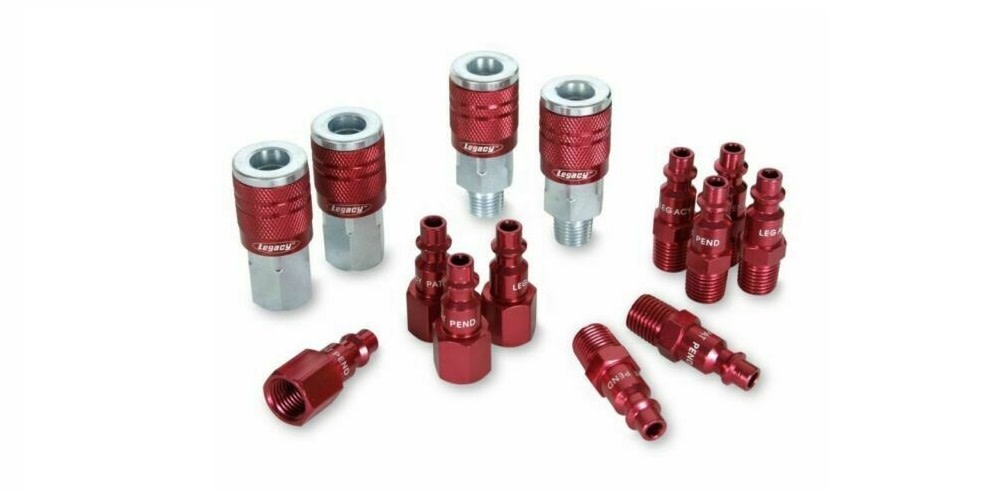 Legacy 1/4 In. NPT Quick Connect Hose Type D Coupler & Plug 14 Piece Kit - Flockneti