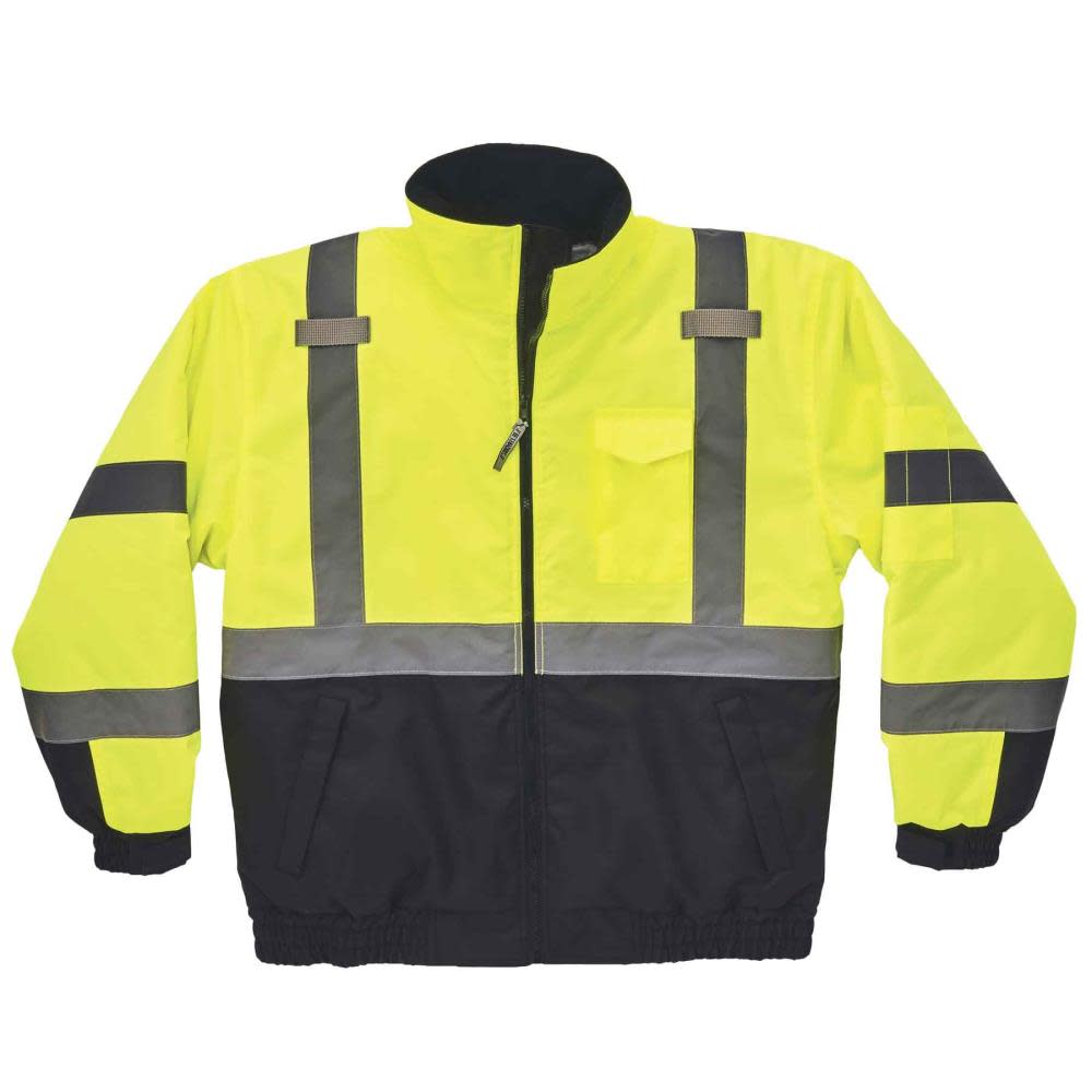 Ergodyne Glowear 8377 Type R Class 3 Quilted Bomber Jacket – Small - Flockneti
