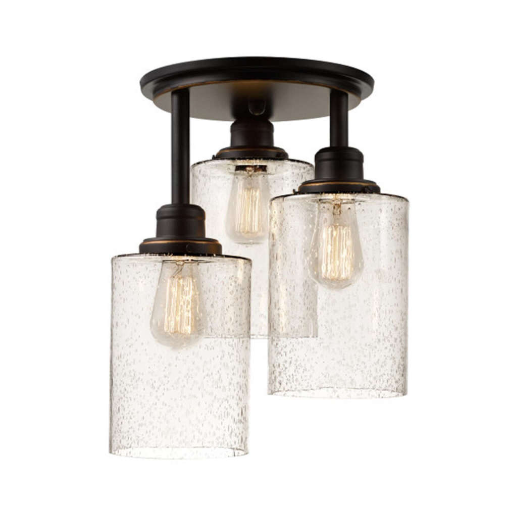 Globe Electric Annecy Ceiling Light Oil Rubbed Bronze 60W E26 - Flockneti