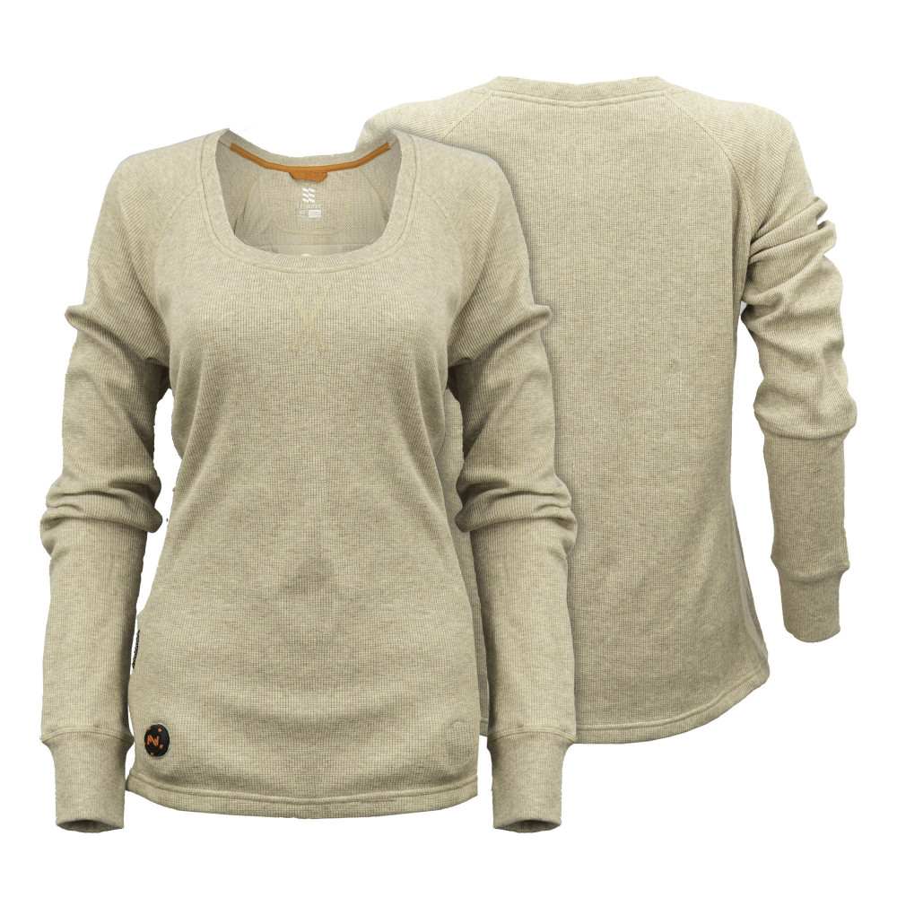 Mobile Warming Thermick Baselayer Shirt Womens 7.4V Tan Extra Small - Flockneti