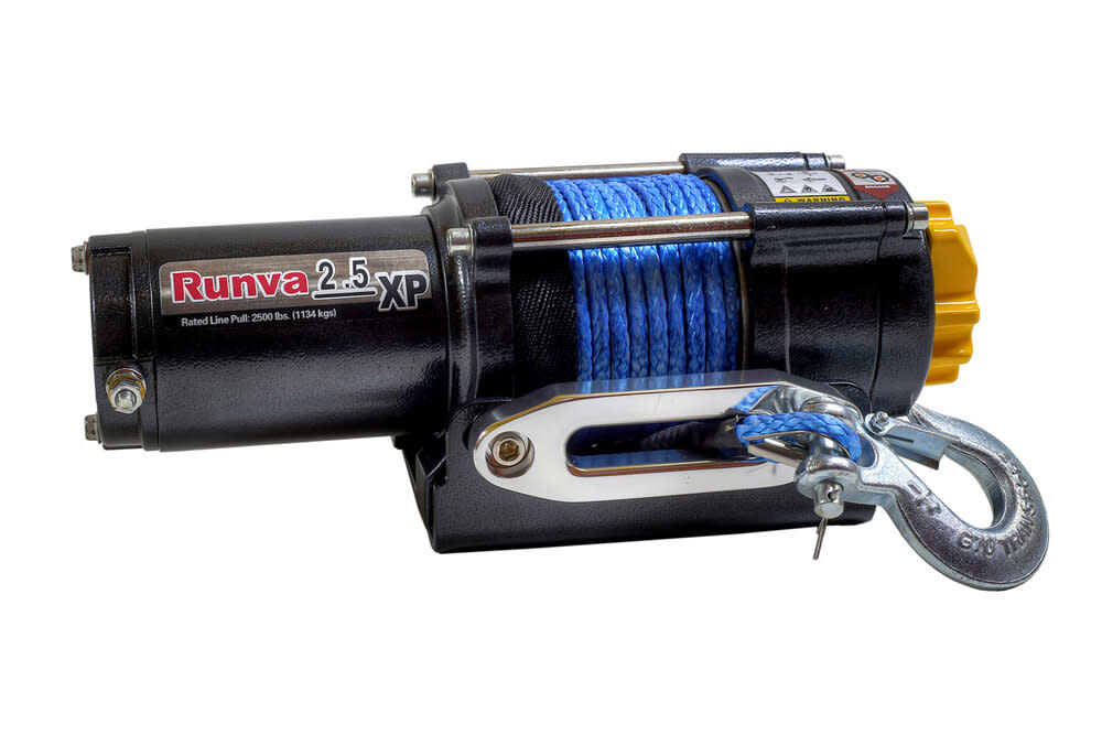 DK2 Runva ATV UTV Winch 12v 2500lb Expert Package with Synthetic Rope - Flockneti