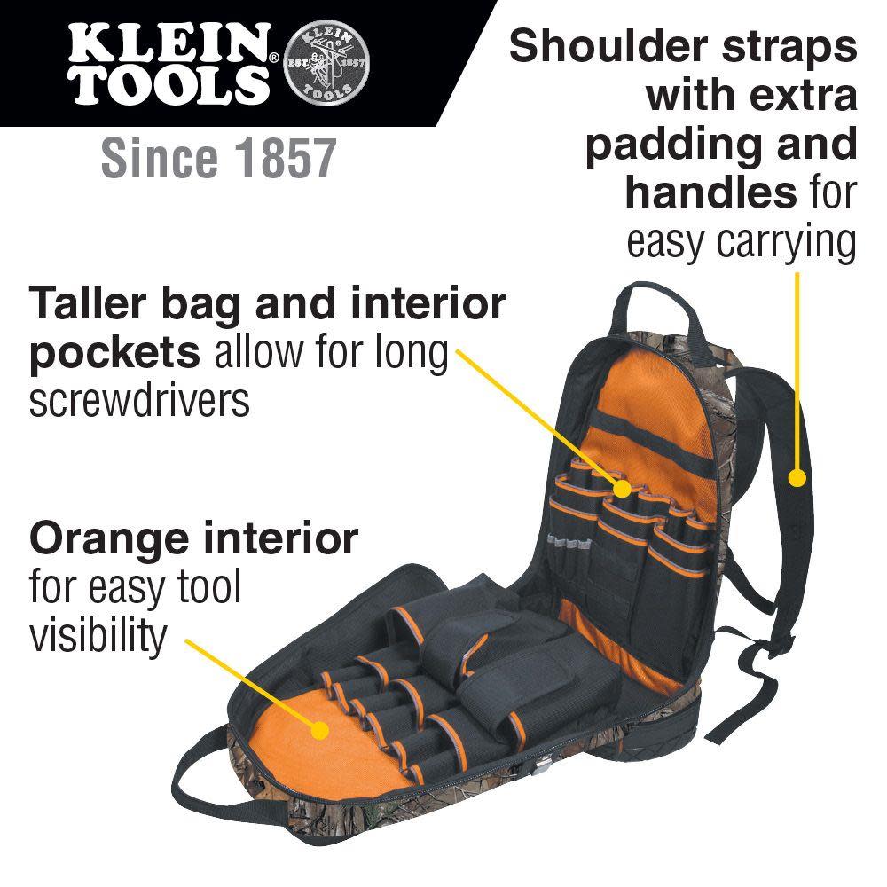 Klein Tools Limited Edition Tradesman Pro Organizer Camo Backpack - Flockneti