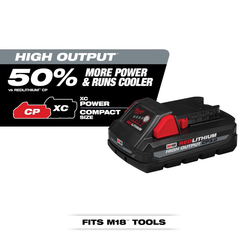 Milwaukee M18 REDLITHIUM HIGH OUTPUT CP3.0 Battery 2 Pack - Flockneti