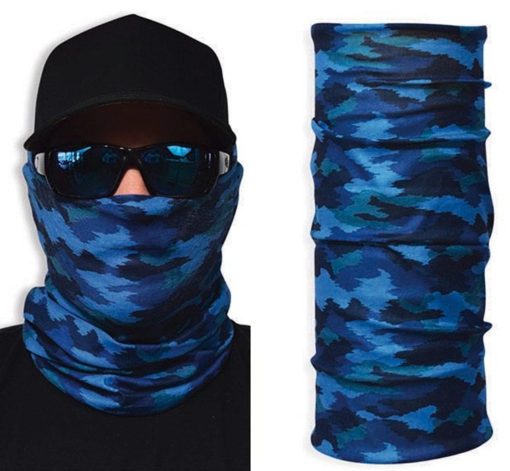 John Boy Face Guard Mask – Blue Camo - Flockneti