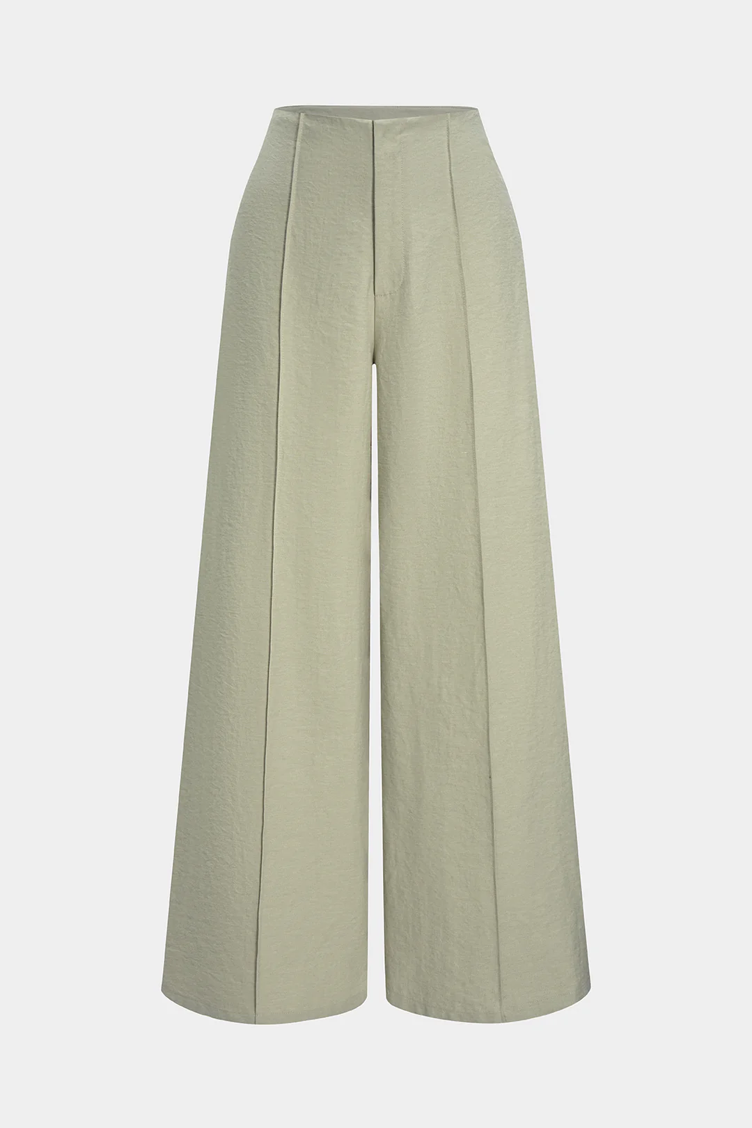 Linen Zipper Stitching Detail Trousers - Flockneti