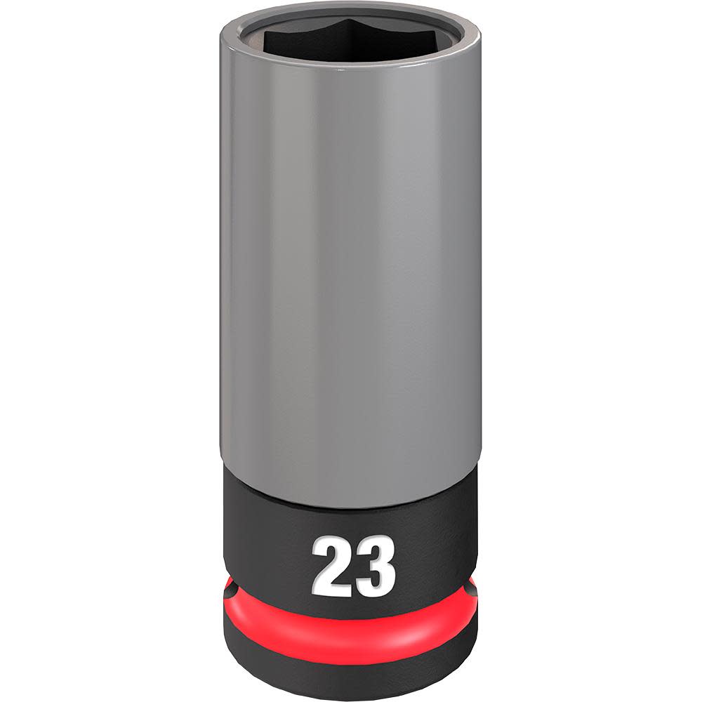 Milwaukee SHOCKWAVE Impact Duty Socket 1/2 Drive 23MM Metric Lug Nut Wheel - Flockneti