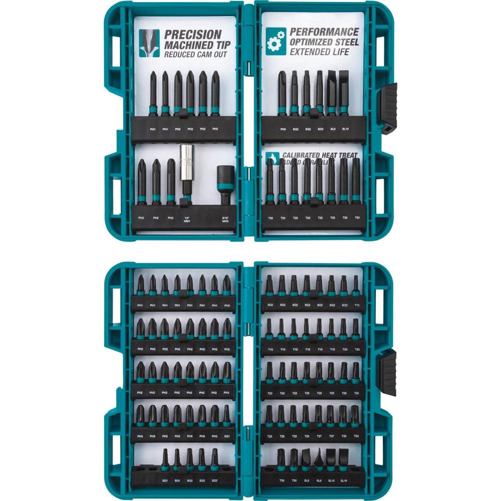 Makita ImpactX 100 pc. Driver Bit Set - Flockneti